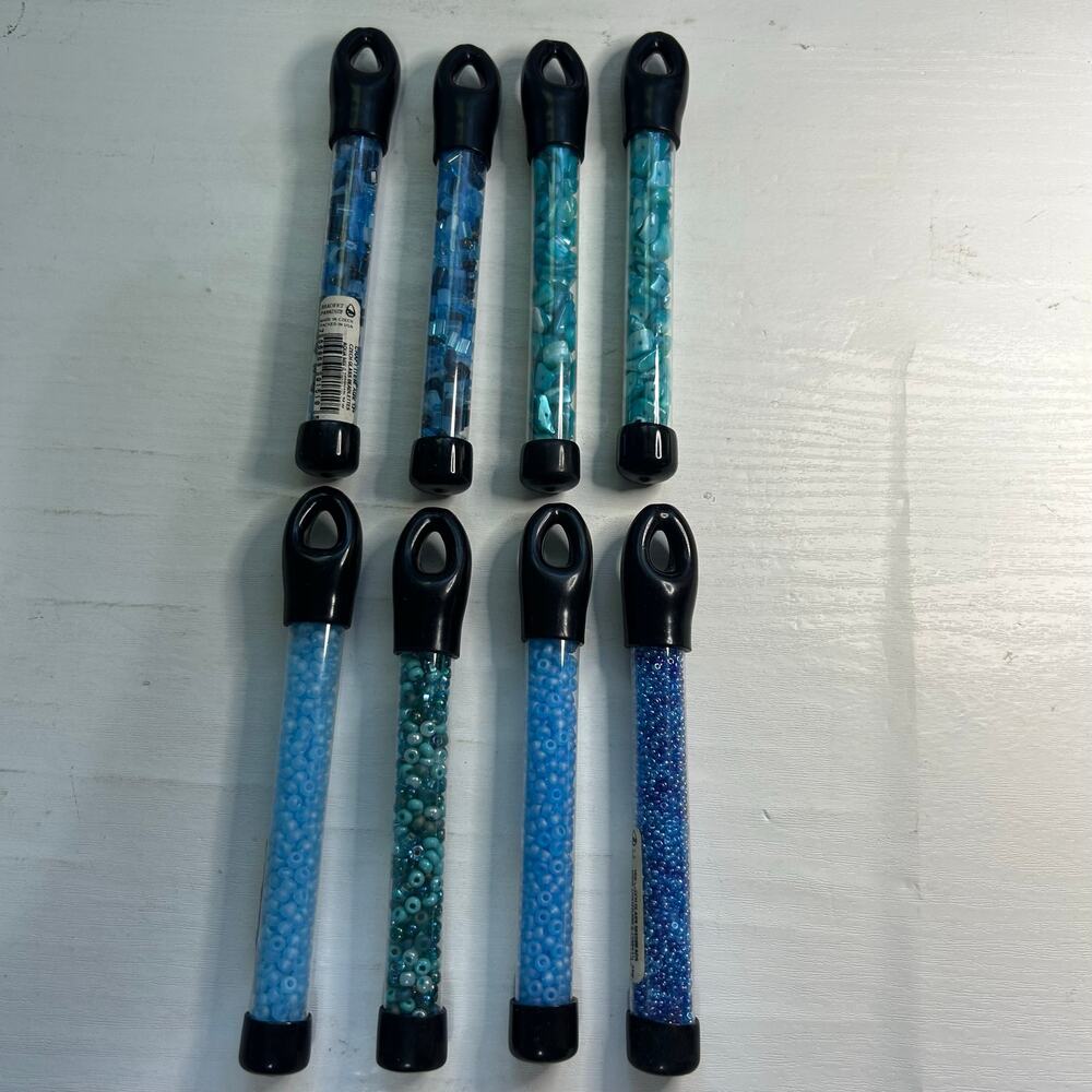 Beaders Paradise Czech Glass Bead Lot Aqua Caribbean Mix NOS